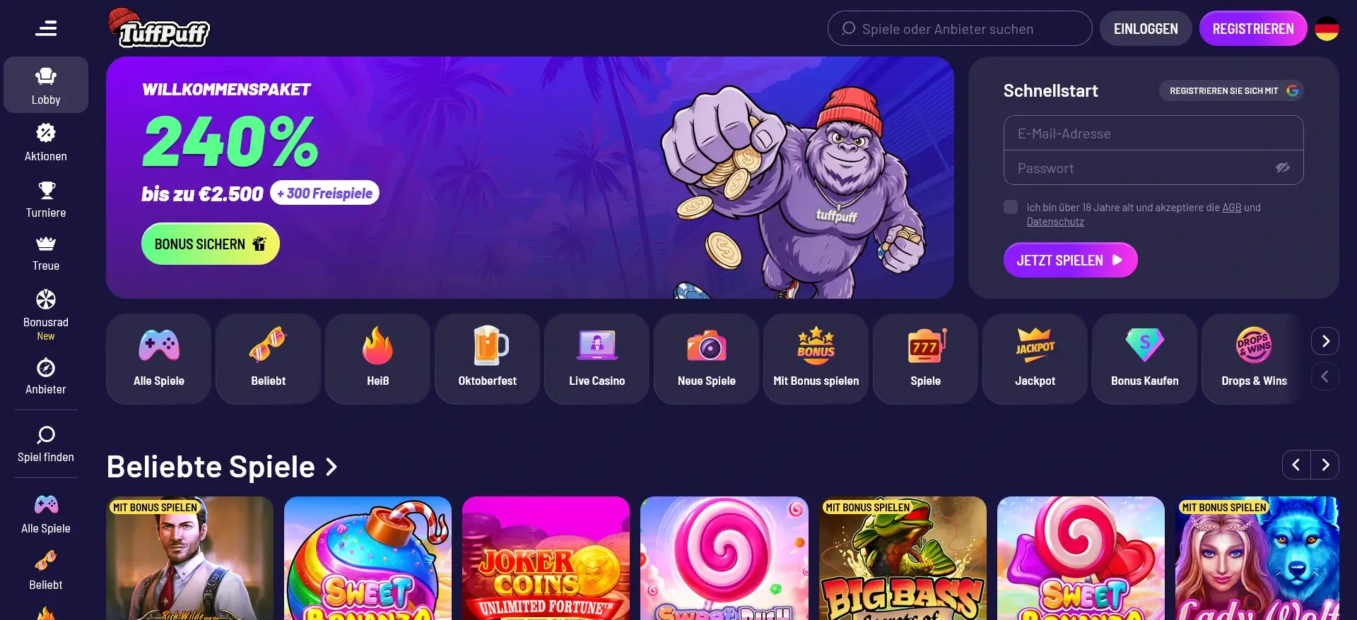 anmeldung bei tuffpuff im ranking der besten online casinos oesterreichs