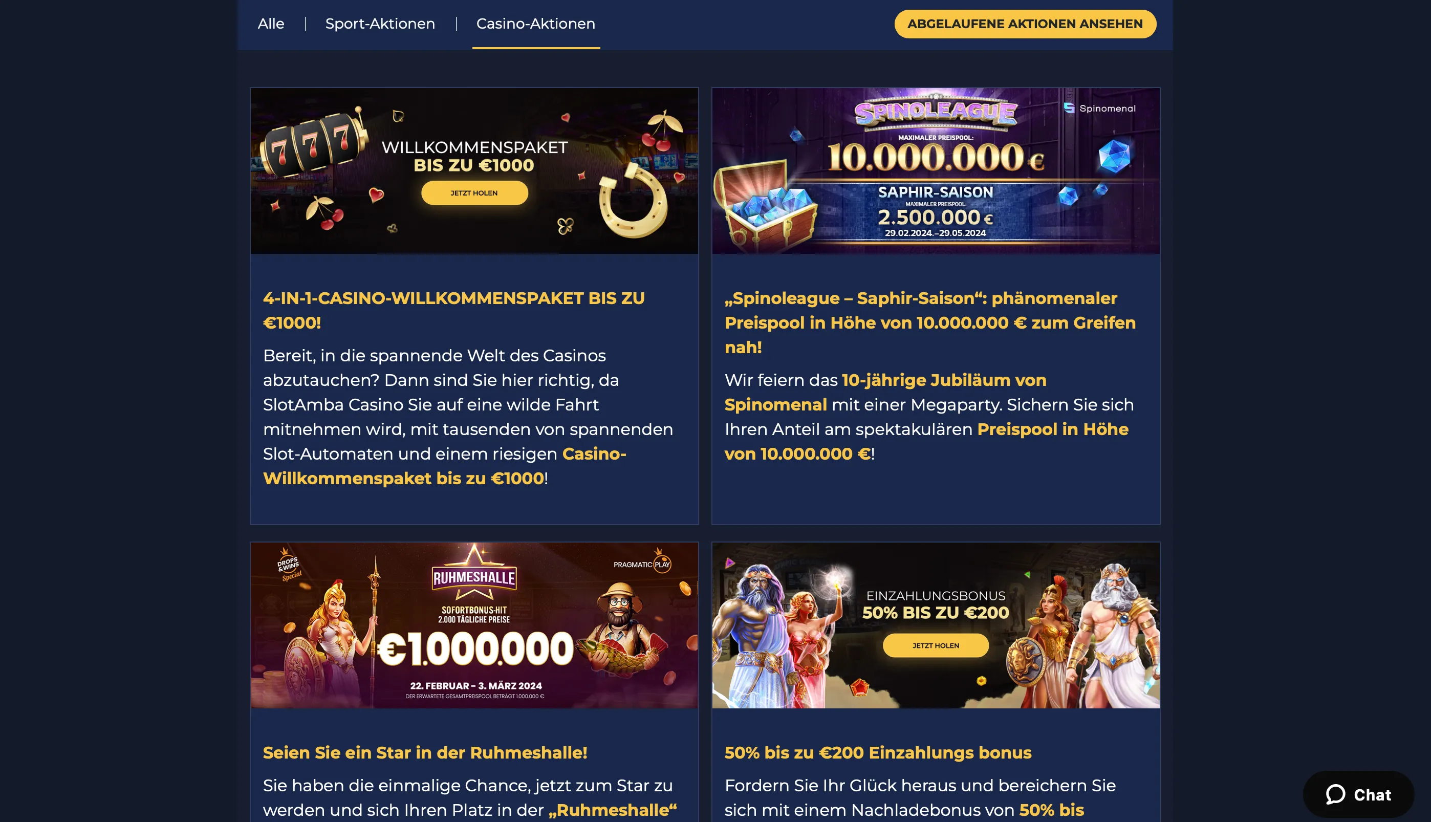 Slotamba Casino Bonusprogramm